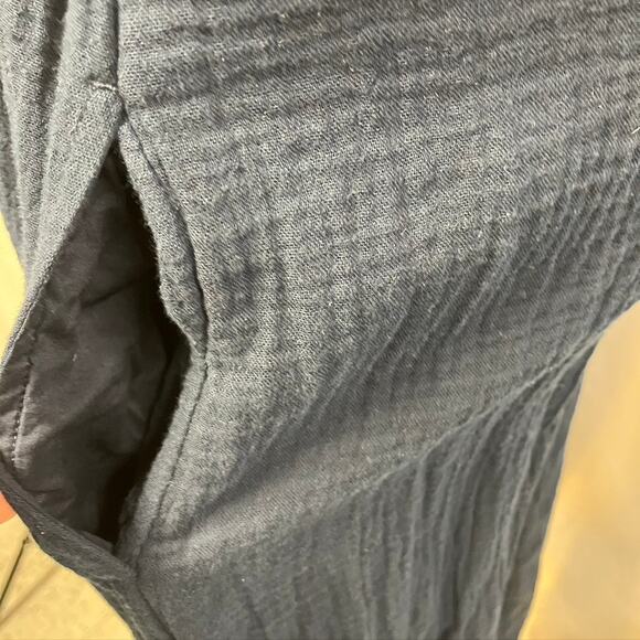 Gap V-neck Crinkle Cotton Jumpsuit Womens 00 Navy Blue New Spring Summer classic - Picture 7 of 13